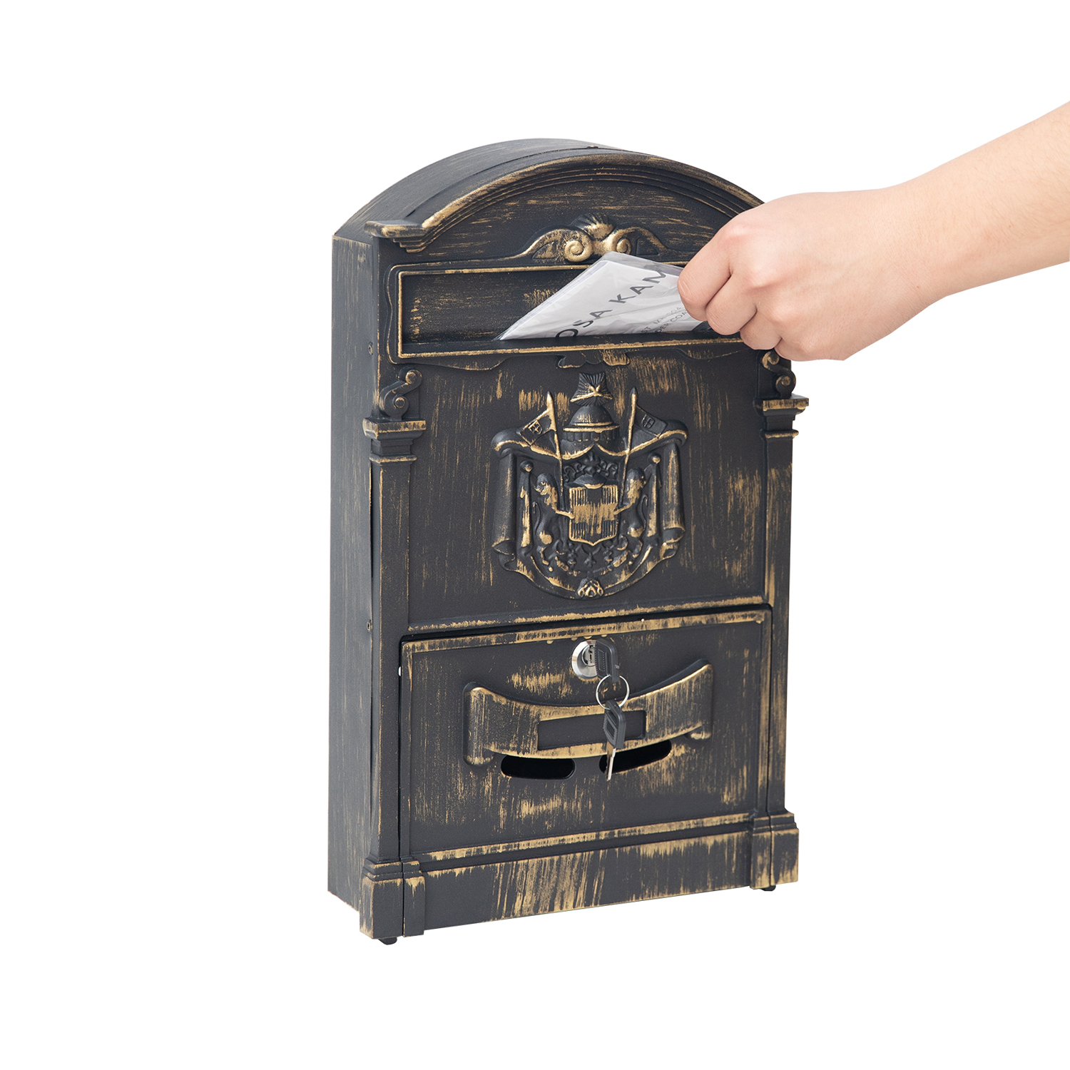 Traditional Decorative Cast Aluminum Curbside Mailbox