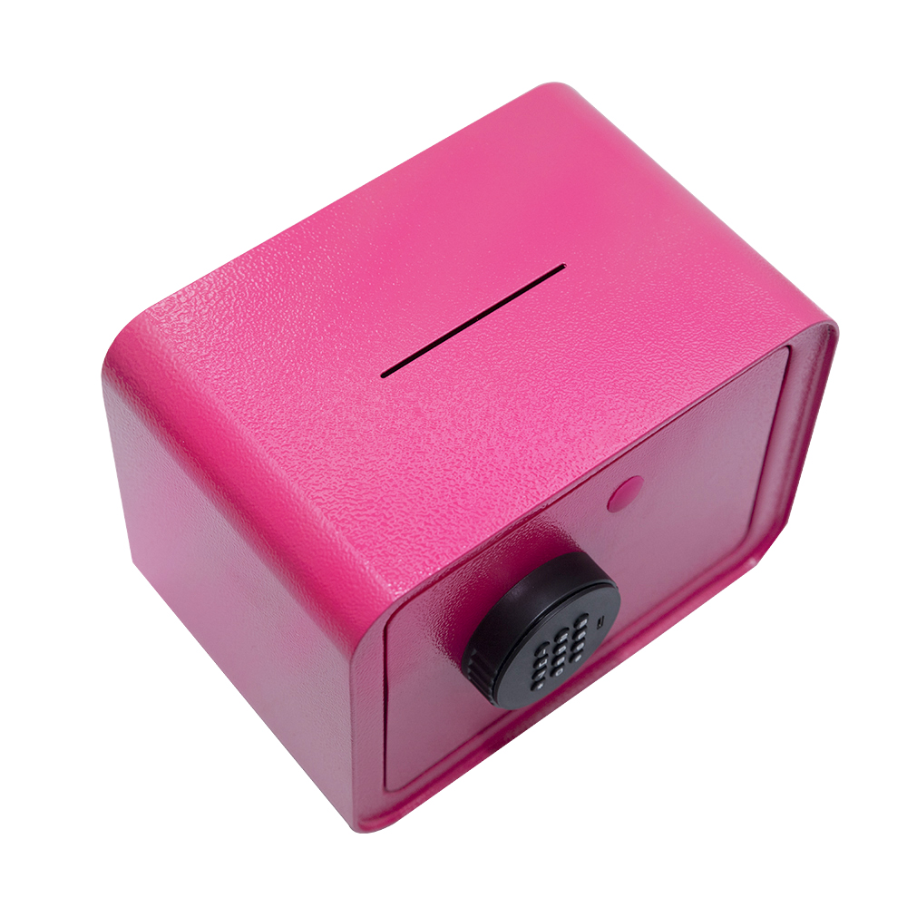 Portable Pink Metal Safe  New Security Digital Electronic  Safe Cabinet
