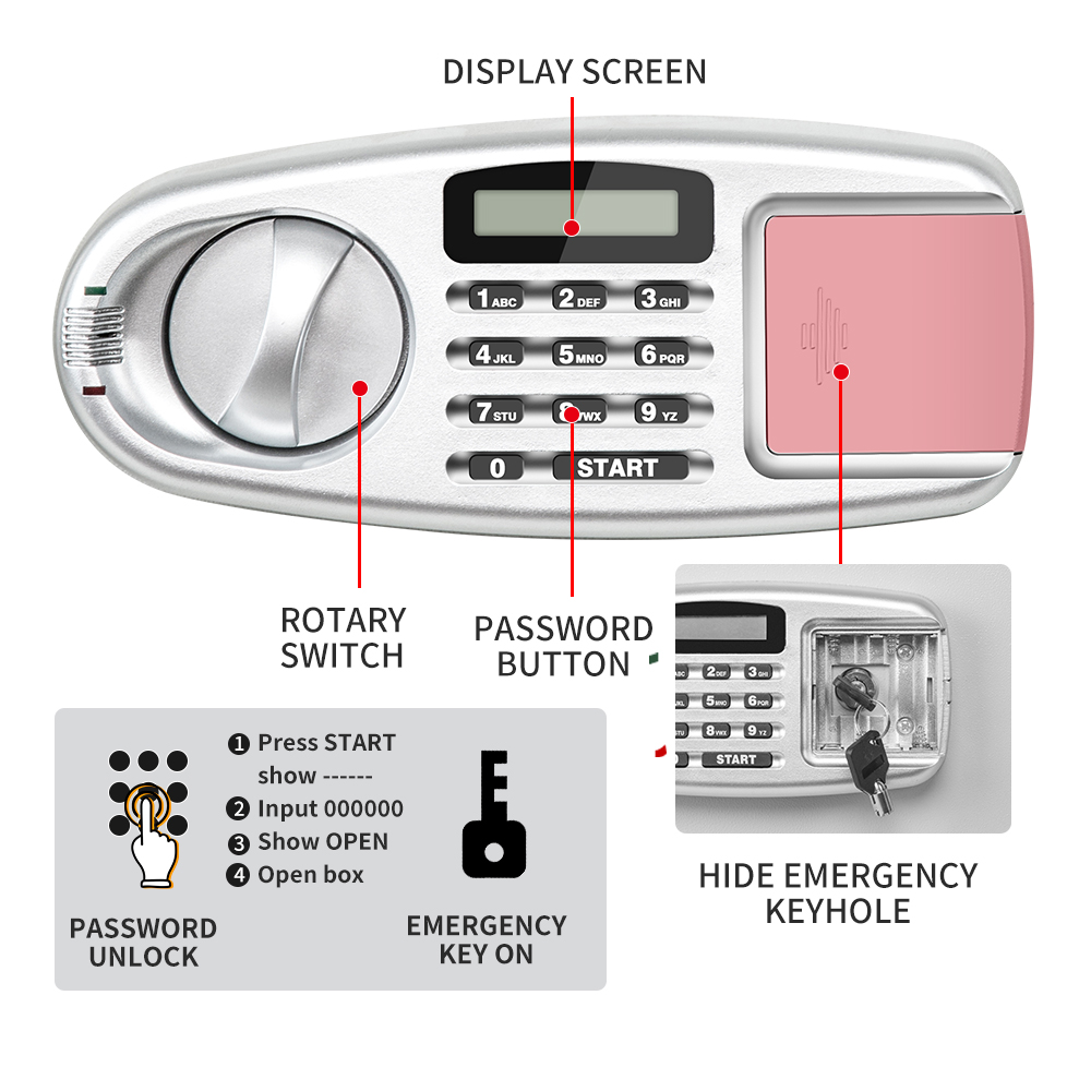 Master lock Security Electronic Keypad Residential Safe space box