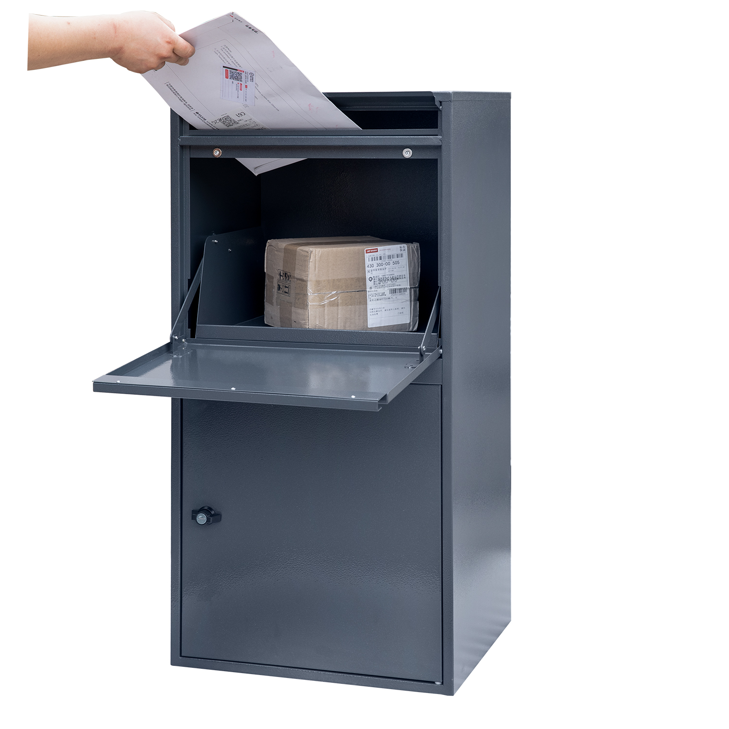 Home Stainless Steel Outdoor Delivery Parcel Lockable Mail Drop Box