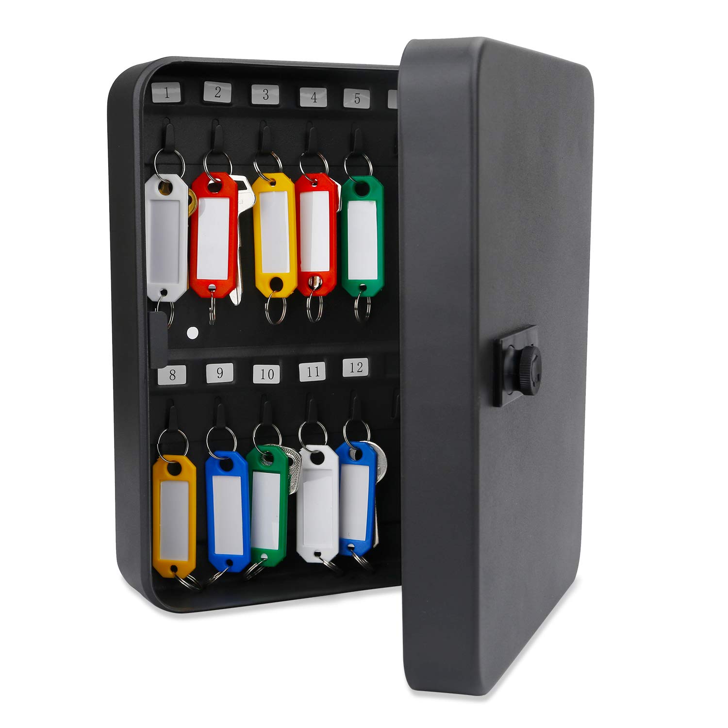 small size safety metal combination lock key box with 20 hooks wall-mounted key box