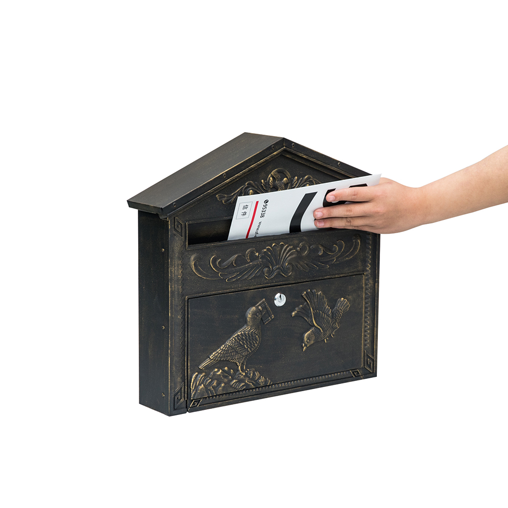Outdoor metal wall mounted modern mailbox