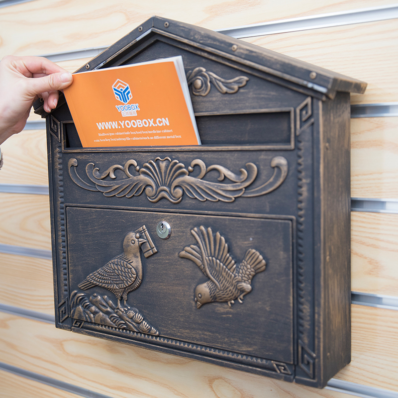 Outdoor metal wall mounted modern mailbox