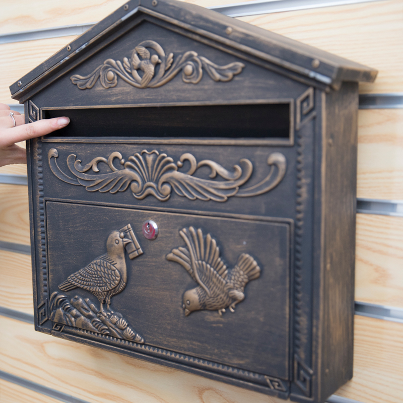 Outdoor metal wall mounted modern mailbox