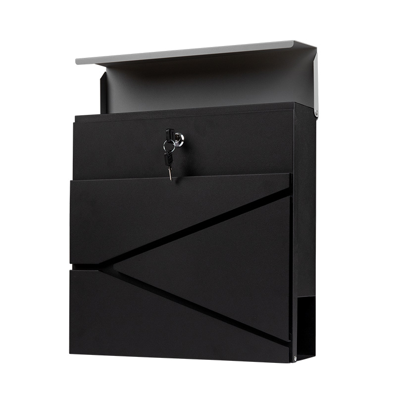 Modern metal wall mount Locking mailboxes outdoor