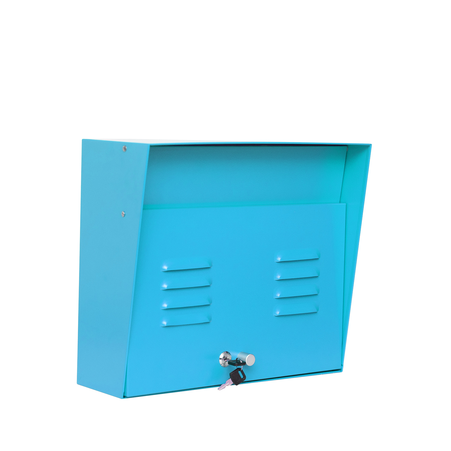Galvanized Metal Key post box outdoor standing locking Mailboxes